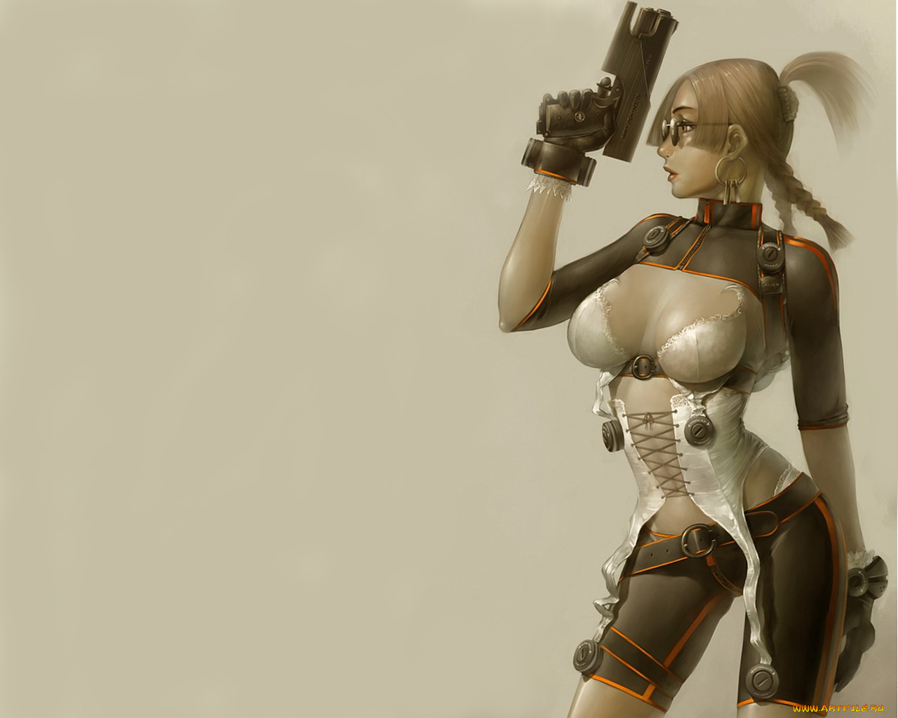 аниме, weapon, blood, technology