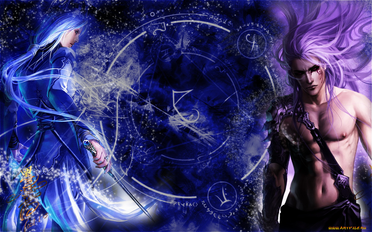 аниме, weapon, blood, technology