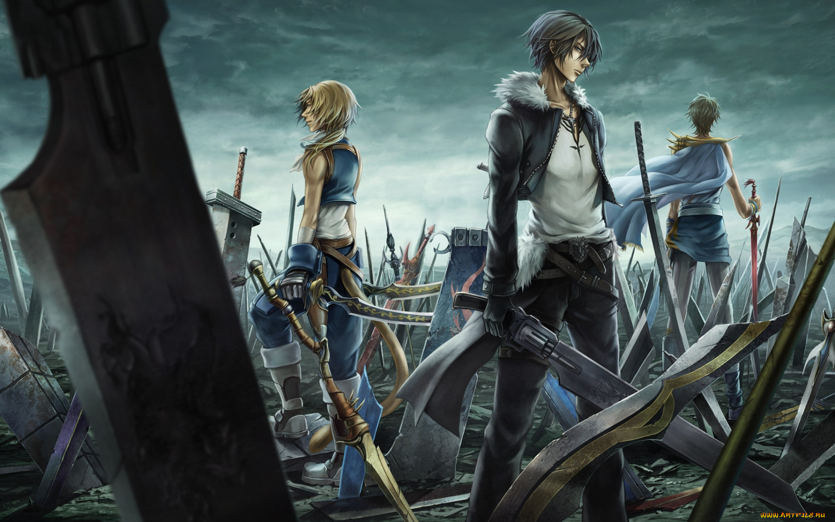 аниме, weapon, blood, technology