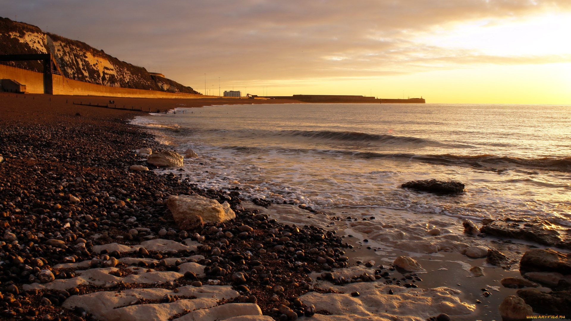 англия, дувр, морское, побережье, природа