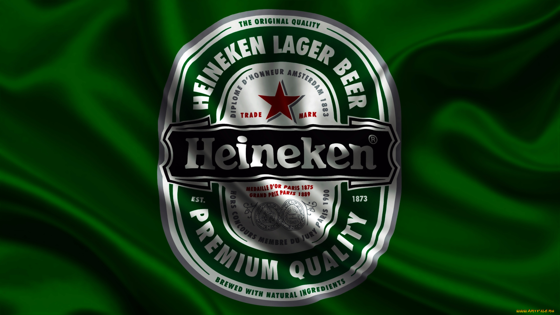 бренды, heineken, фон, зеленый