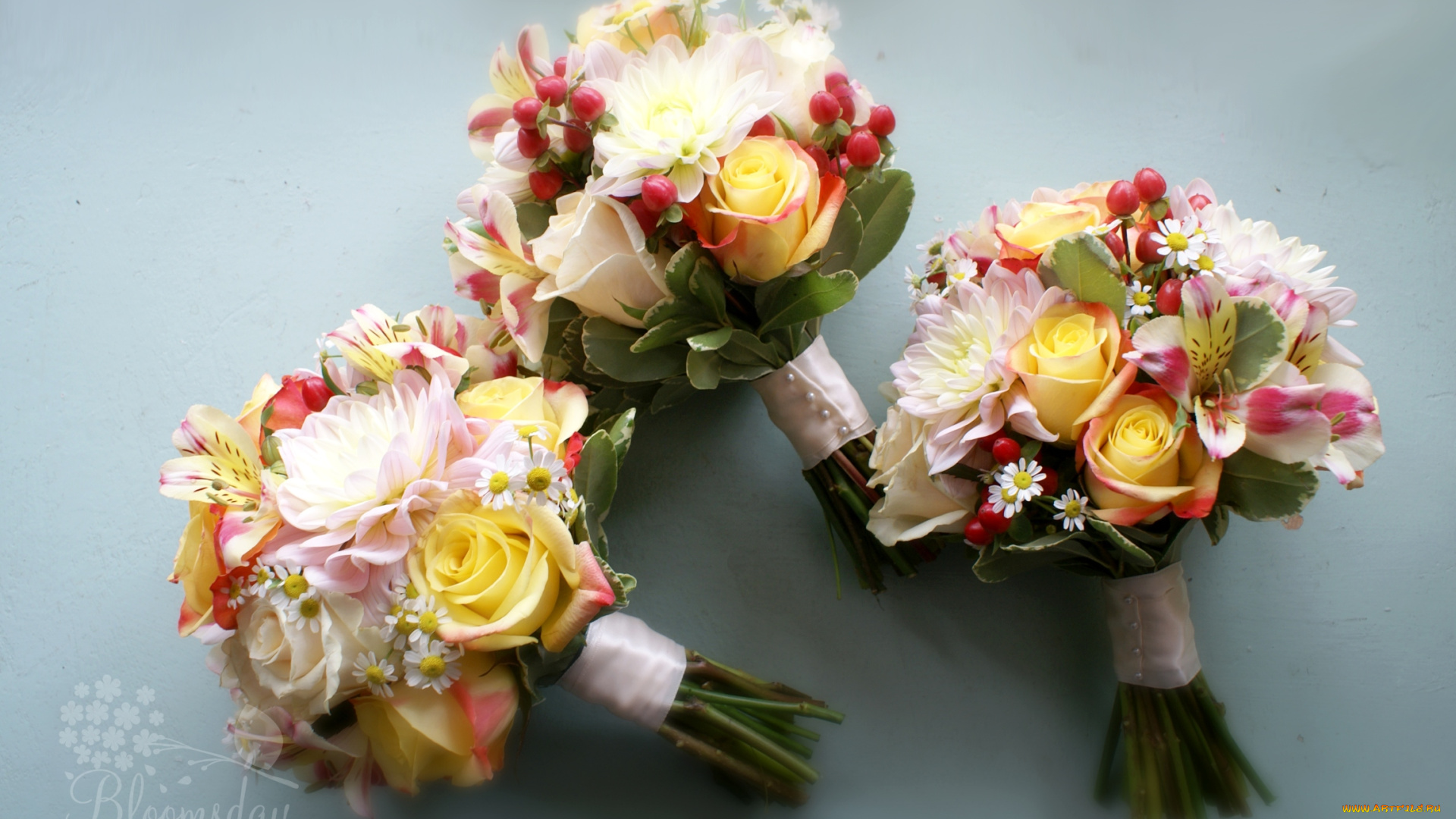 цветы, букеты, композиции, георгин, розы, ромашки, альстромерия