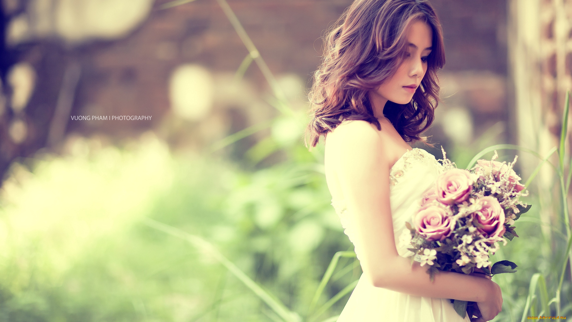 Helen, Ngoc, Anh, девушки, , , , букет, грусть, невеста