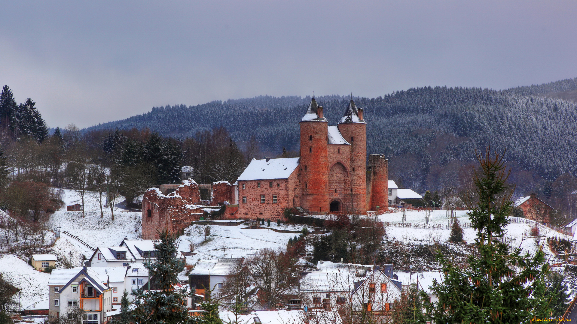 германия, мюрленбах, замок, города, дворцы, замки, крепости