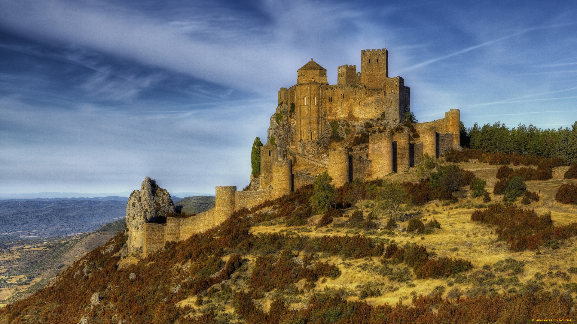 города, дворцы, замки, крепости, небо, крепость, испания