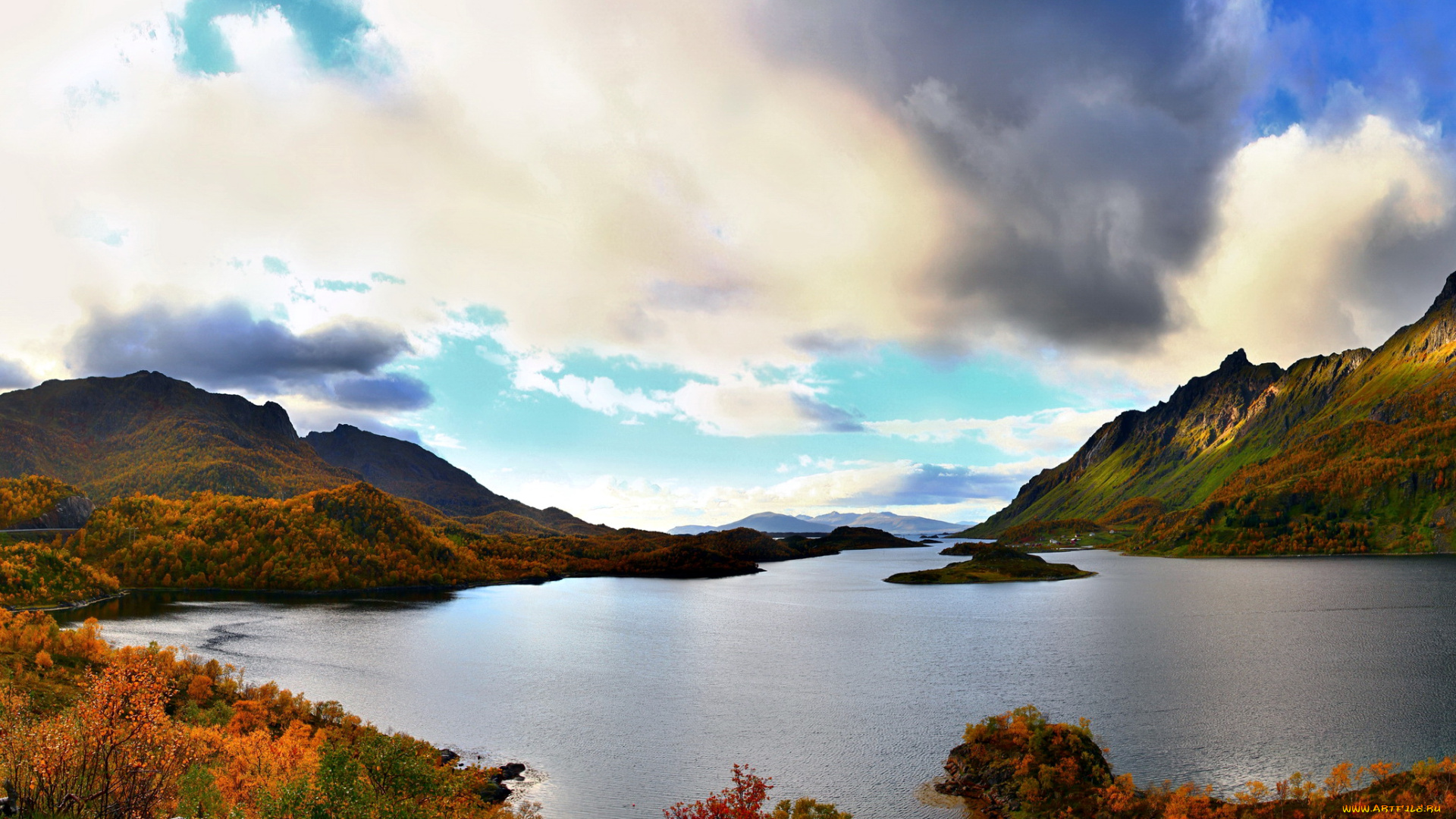 ingelsfjorden, норвегия, природа, реки, озера, горы, озеро