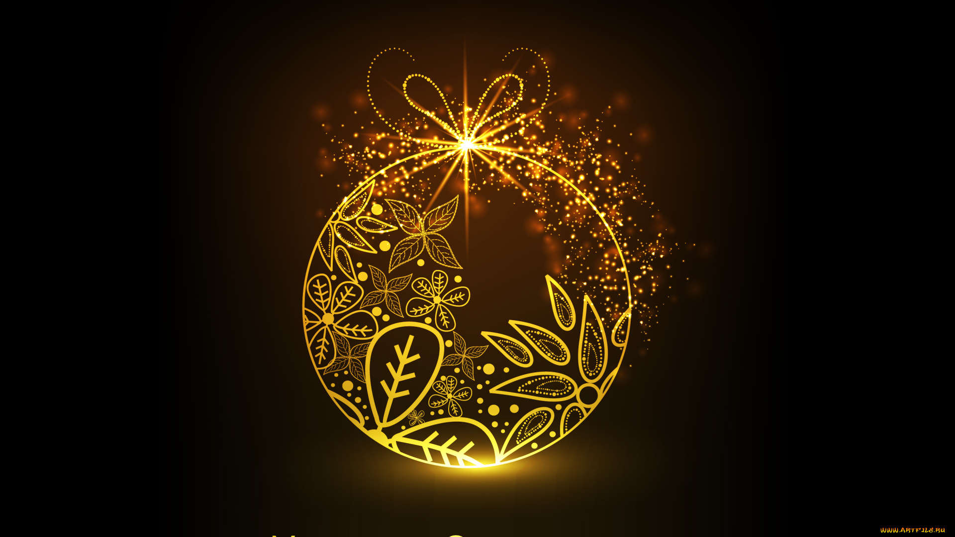 праздничные, векторная, графика, новый, год, украшение, свечение, поздравление, merry, christmas