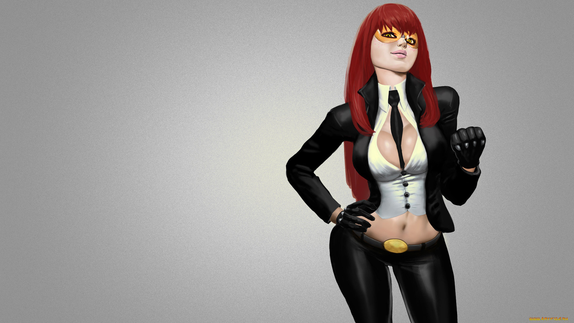 видео, игры, street, fighter, очки, серый, фон, красные, волосы, viper, девушка, уличный, боец