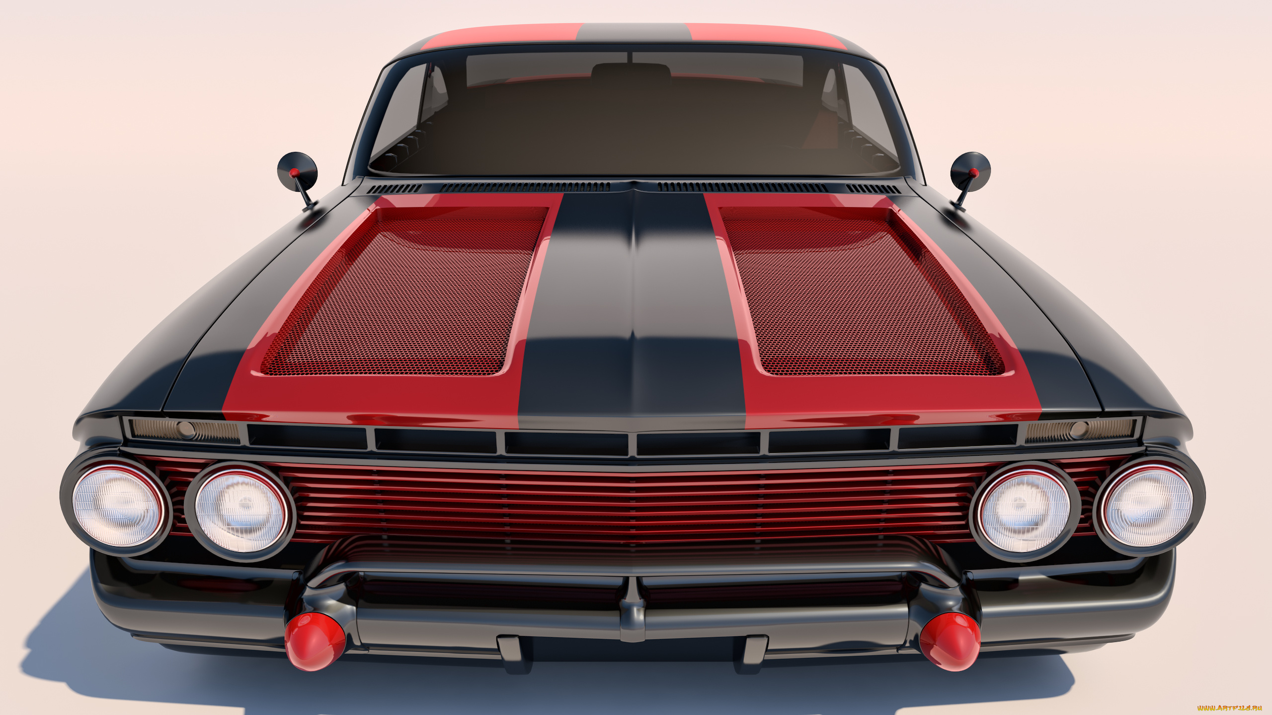 автомобили, 3д, chevrolet, 1961, coupe, impala