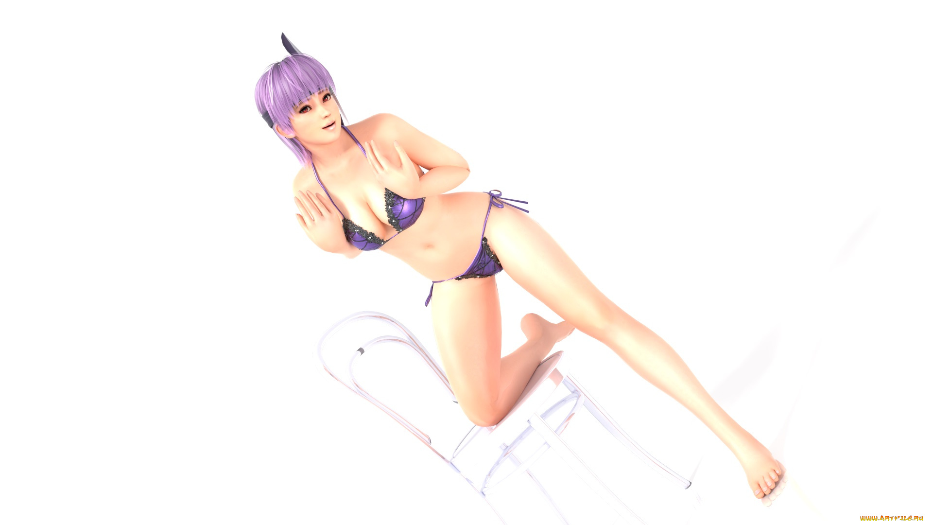 3д, графика, аниме, , anime, девушка, взгляд, фон