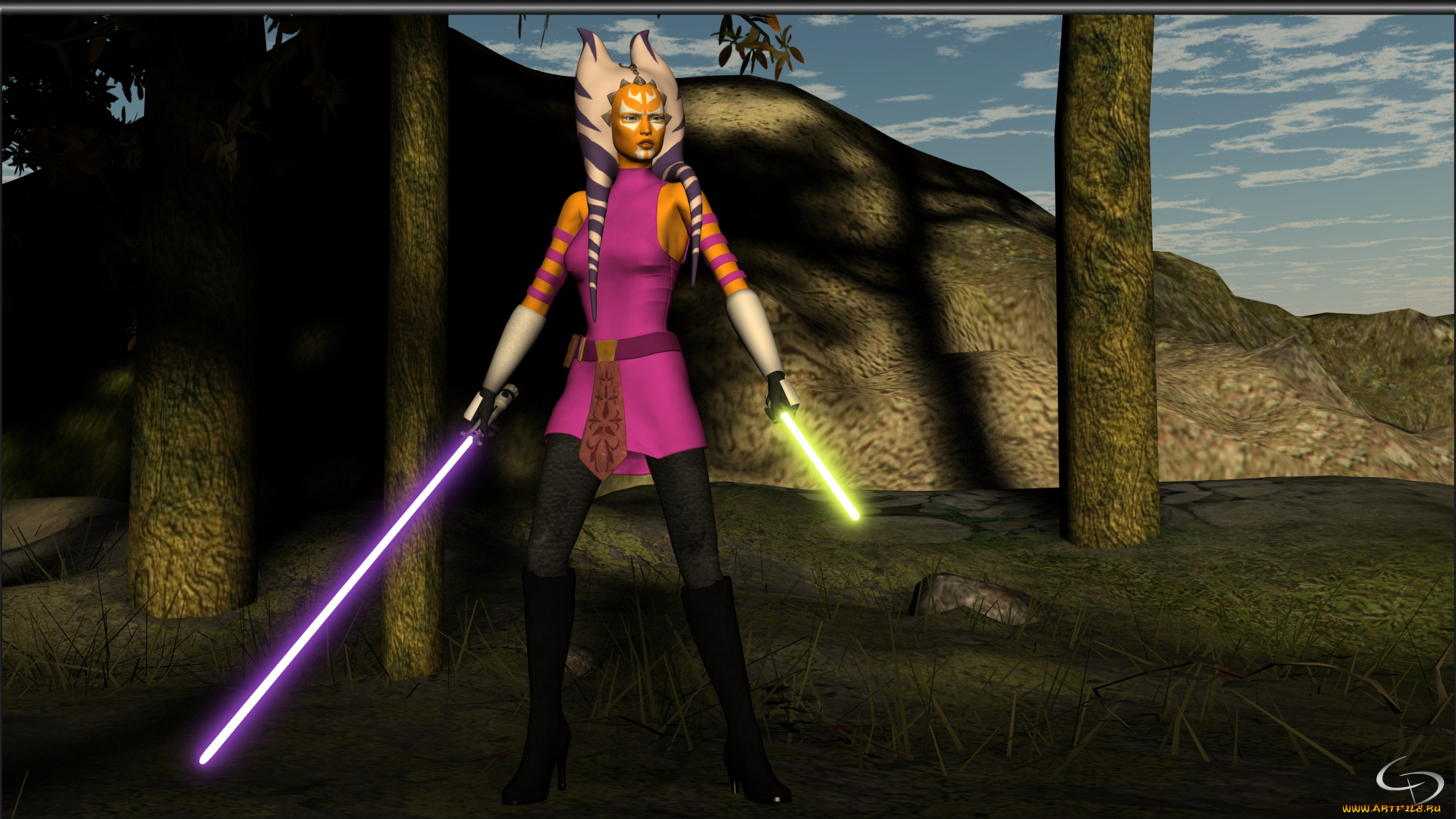 3д, графика, существа, , creatures, природа, оружие, фон, взгляд, халк