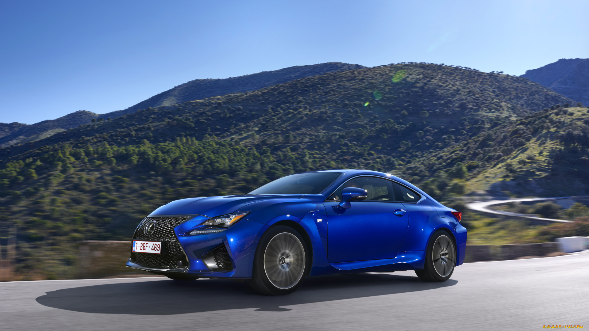 автомобили, lexus, синий, 2014г, eu-spec, rc, f