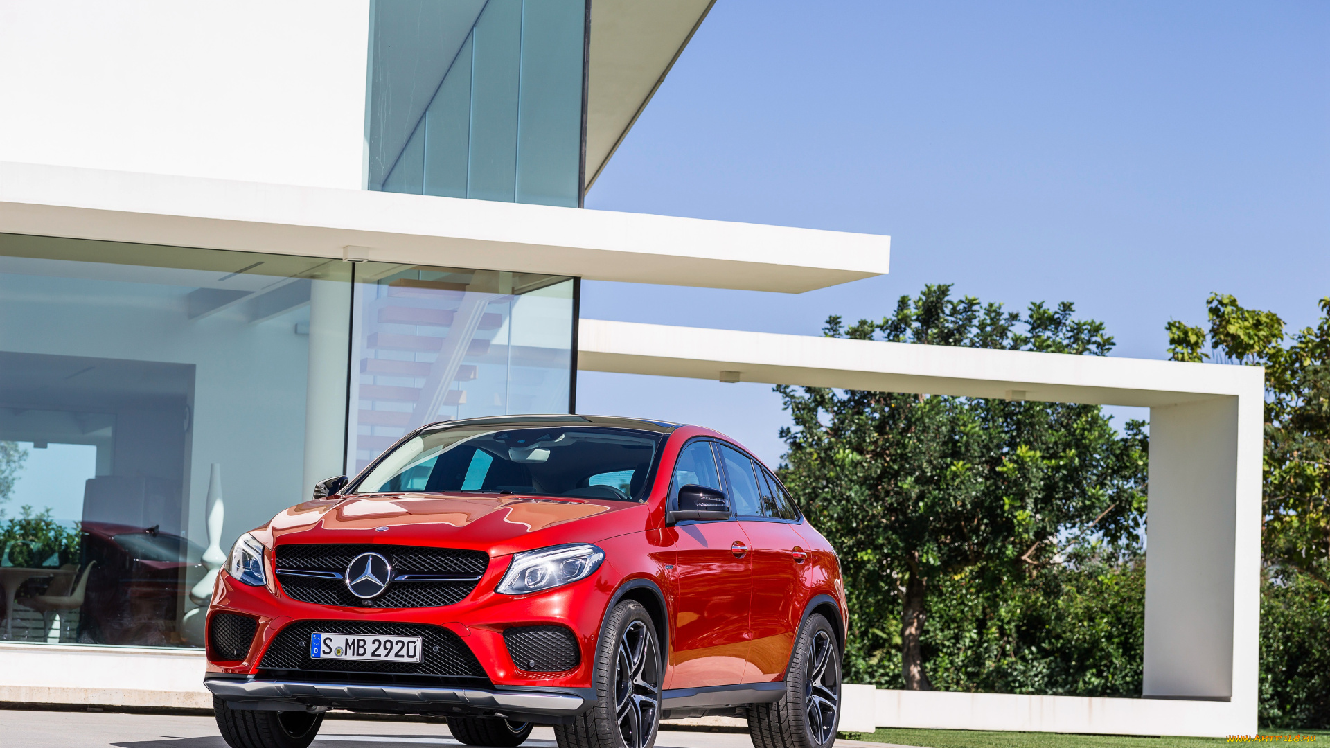 автомобили, mercedes-benz, gle, 450, красный, 2015г, c292, coupе, 4matic, amg