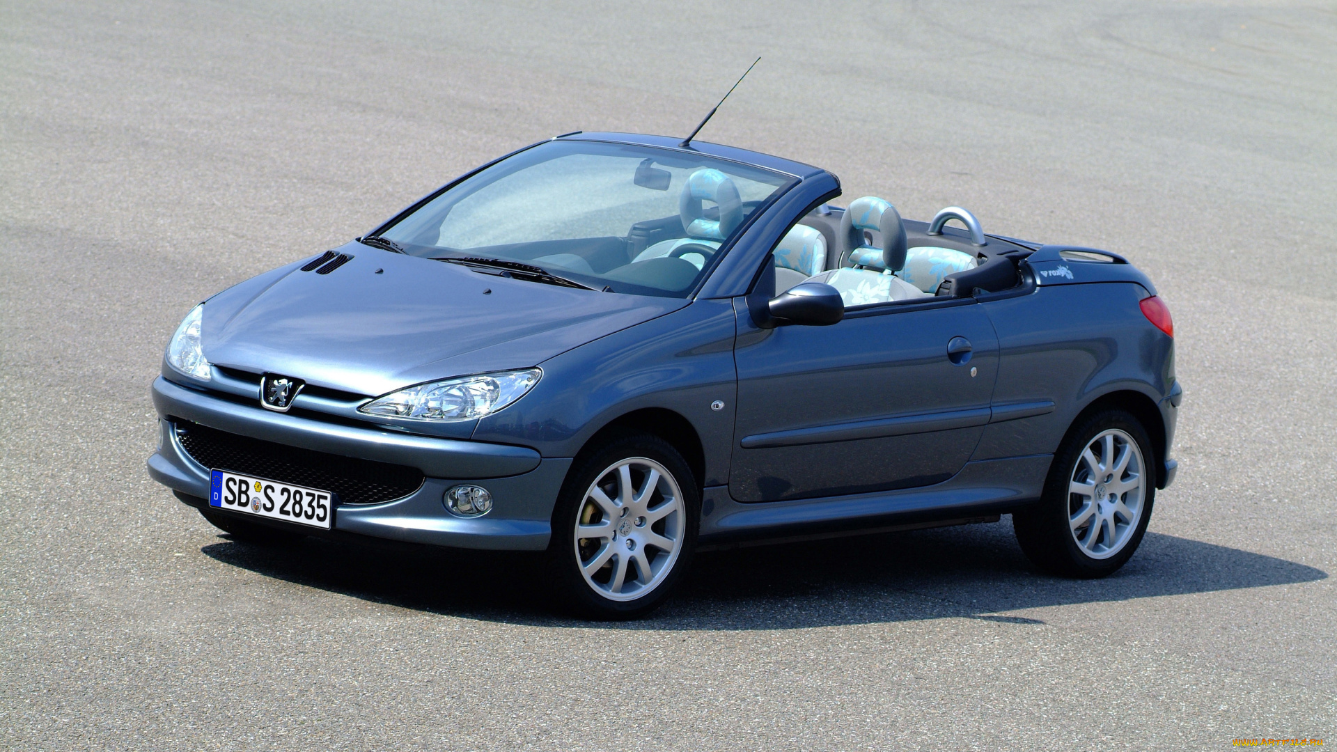 автомобили, peugeot, синий, 2006г, roxy, cc, 206
