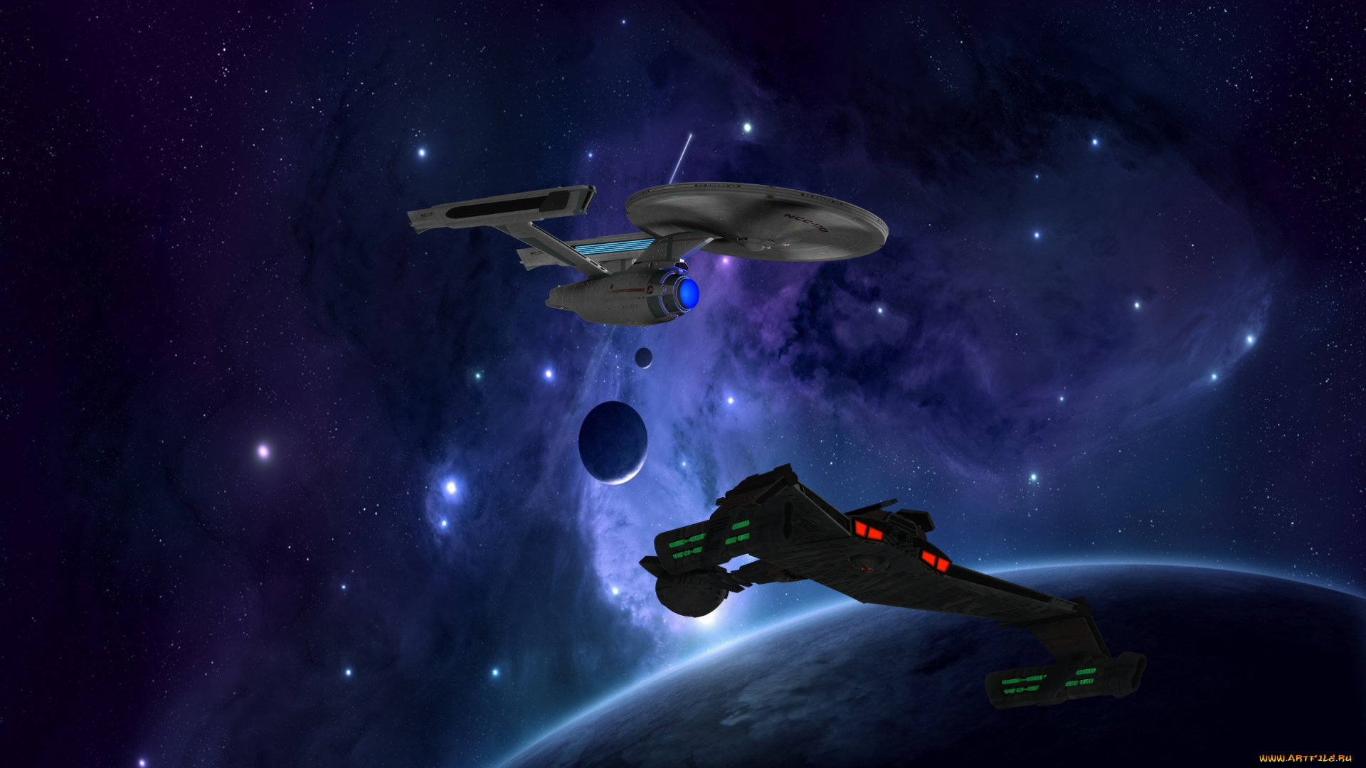космос, арт, вселенная, звезды, космический, корабль