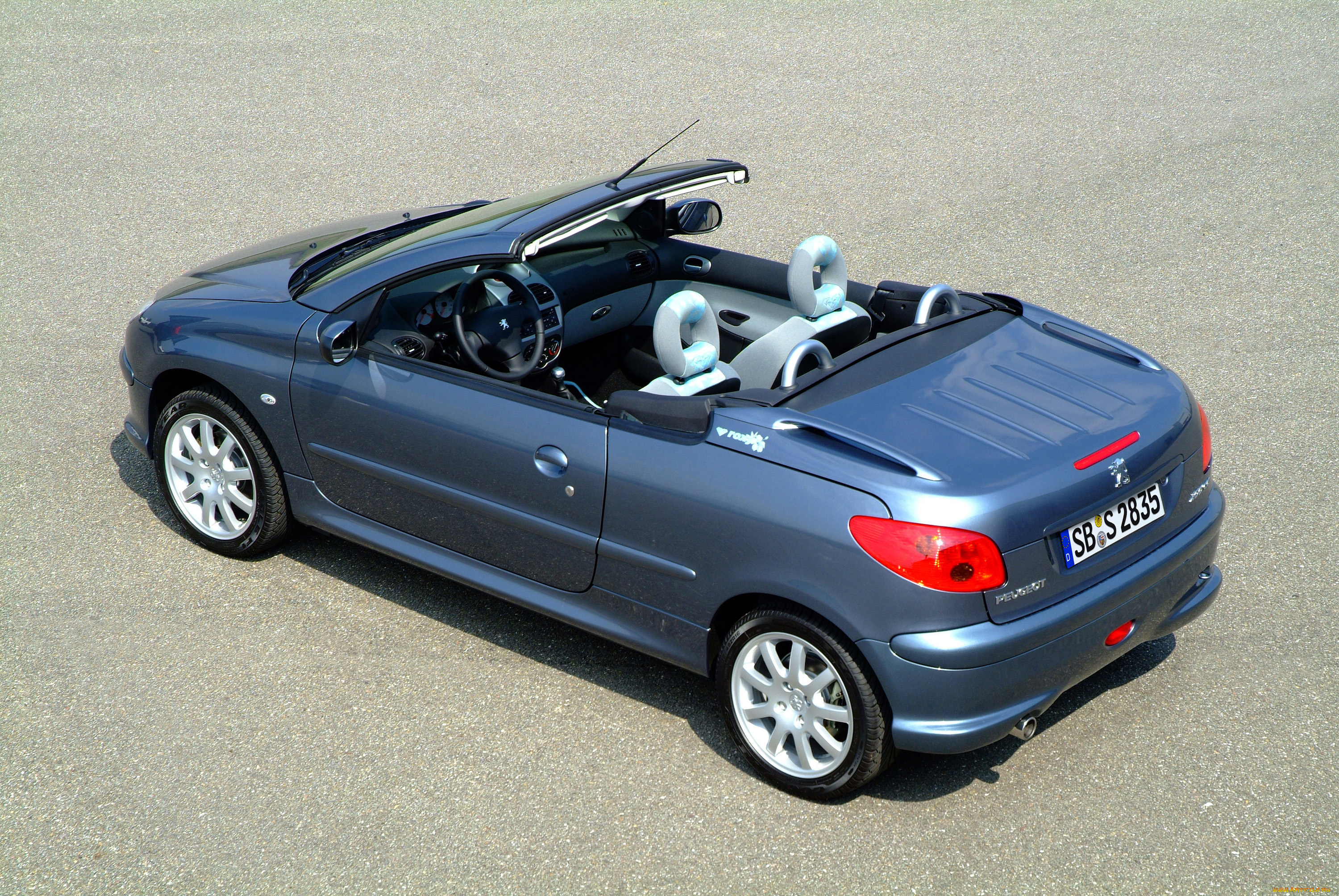 автомобили, peugeot, синий, 2006г, roxy, cc, 206