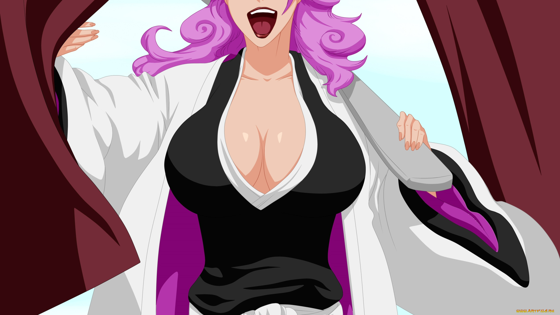 аниме, bleach, kirio, ikifune, фон, взгляд, девушка