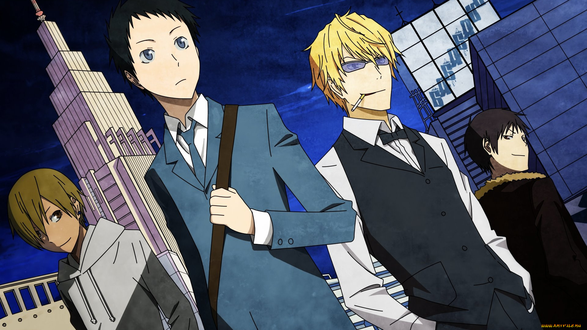 аниме, durarara, кида, парни, микадо, шизуо, хейваджима, изая, орихара