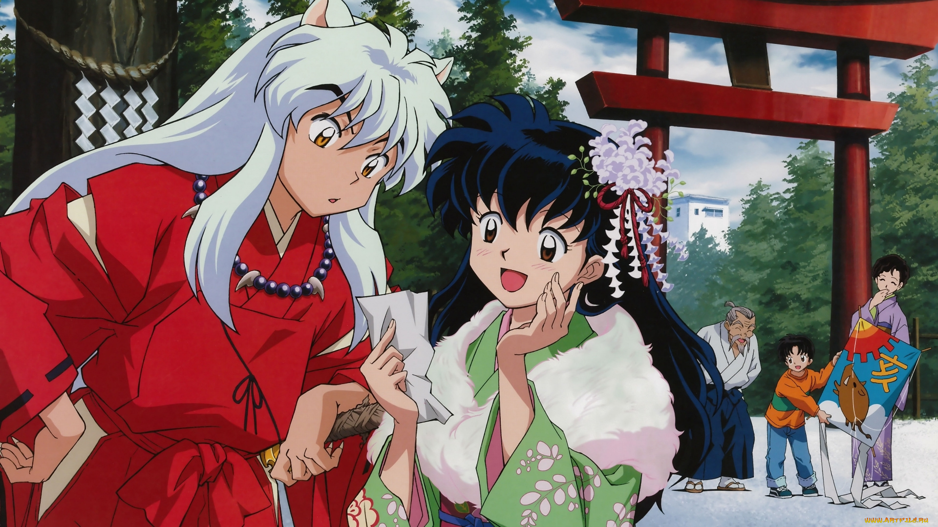 аниме, inuyasha, инуяша, кагоме