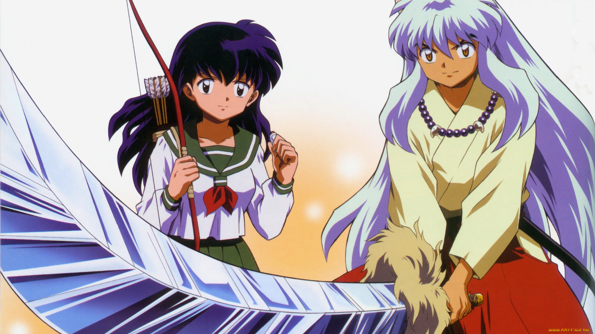 аниме, inuyasha, кагоме, меч, тессайга, инуяша