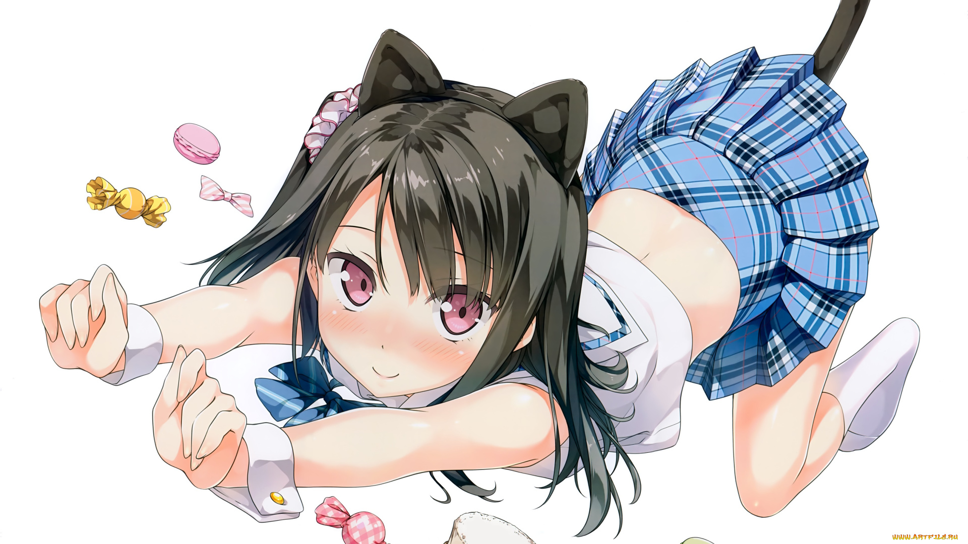 аниме, kantoku, , artbook, конфеты, девочка, арт