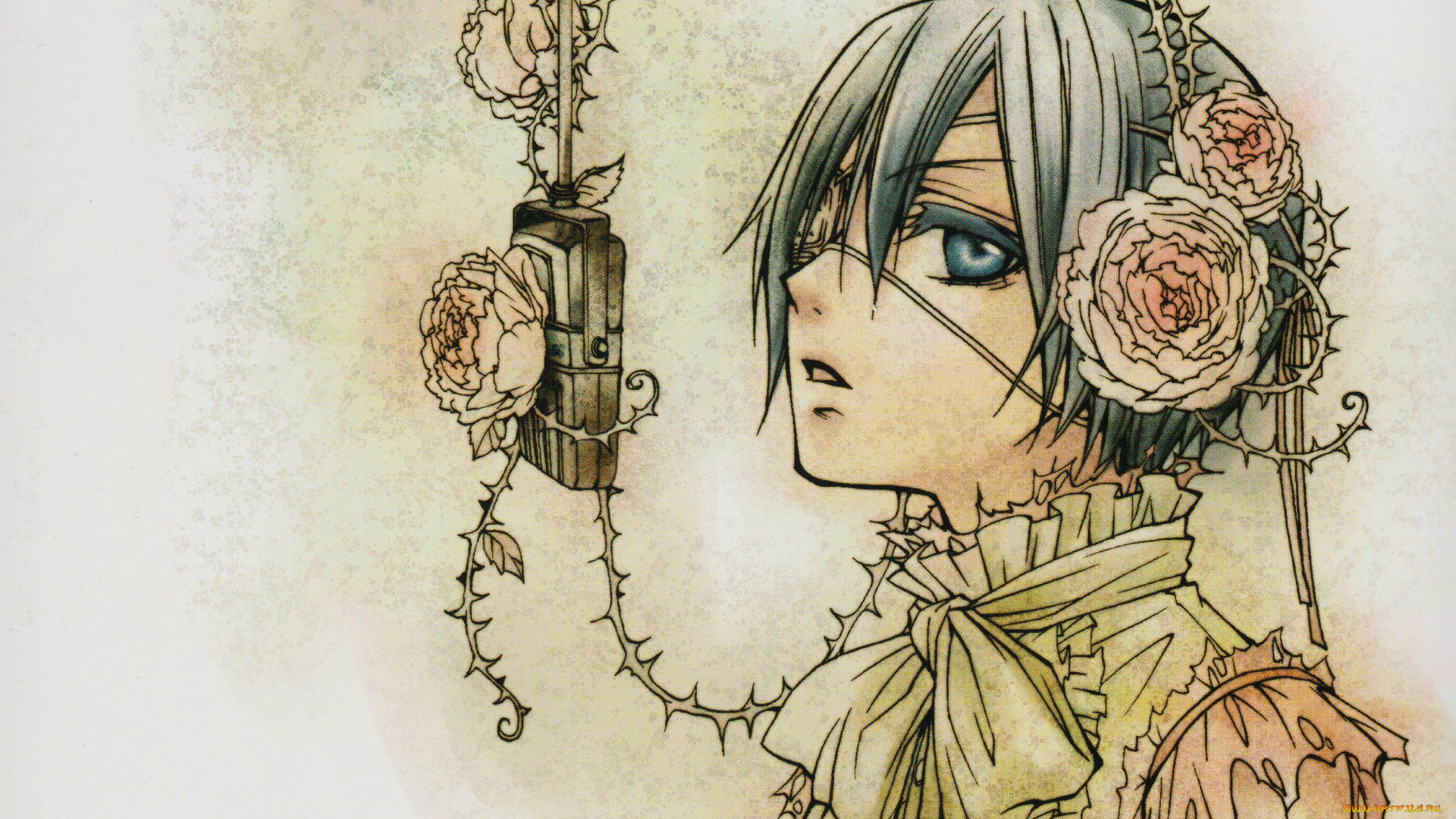 аниме, kuroshitsuji, арт, сиэль