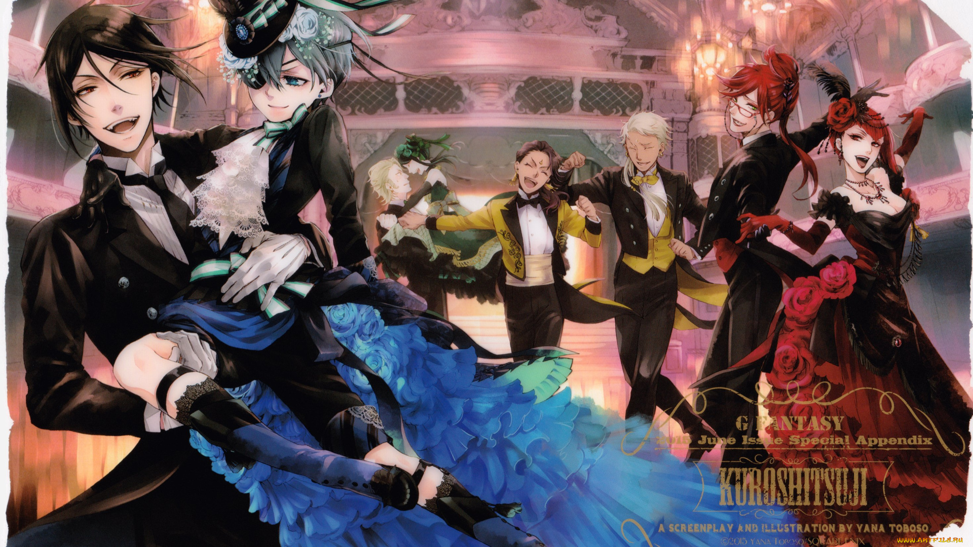 аниме, kuroshitsuji, тёмный, дворецкий