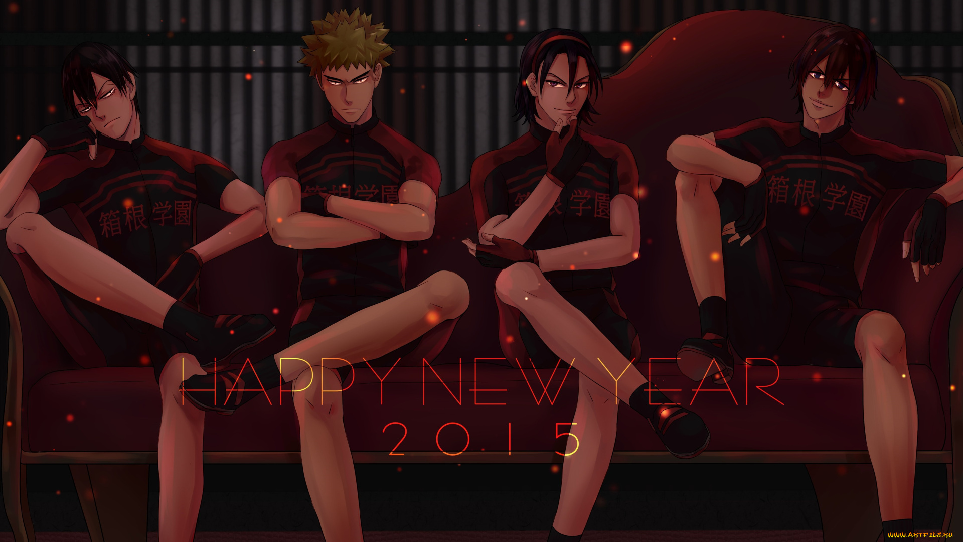 аниме, yowamushi, pedal, группа, парни, фон