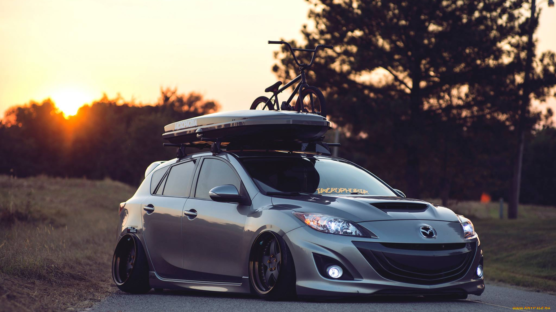 автомобили, mazda, slammed, 3