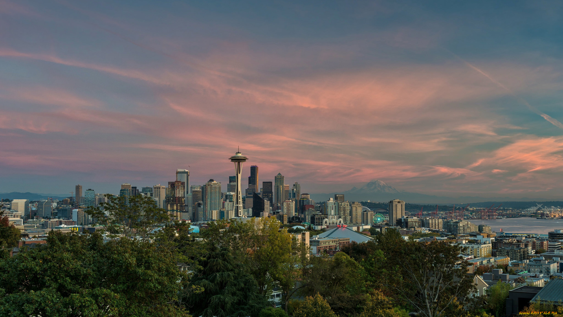 seattle, города, сиэтл, , сша, панорама