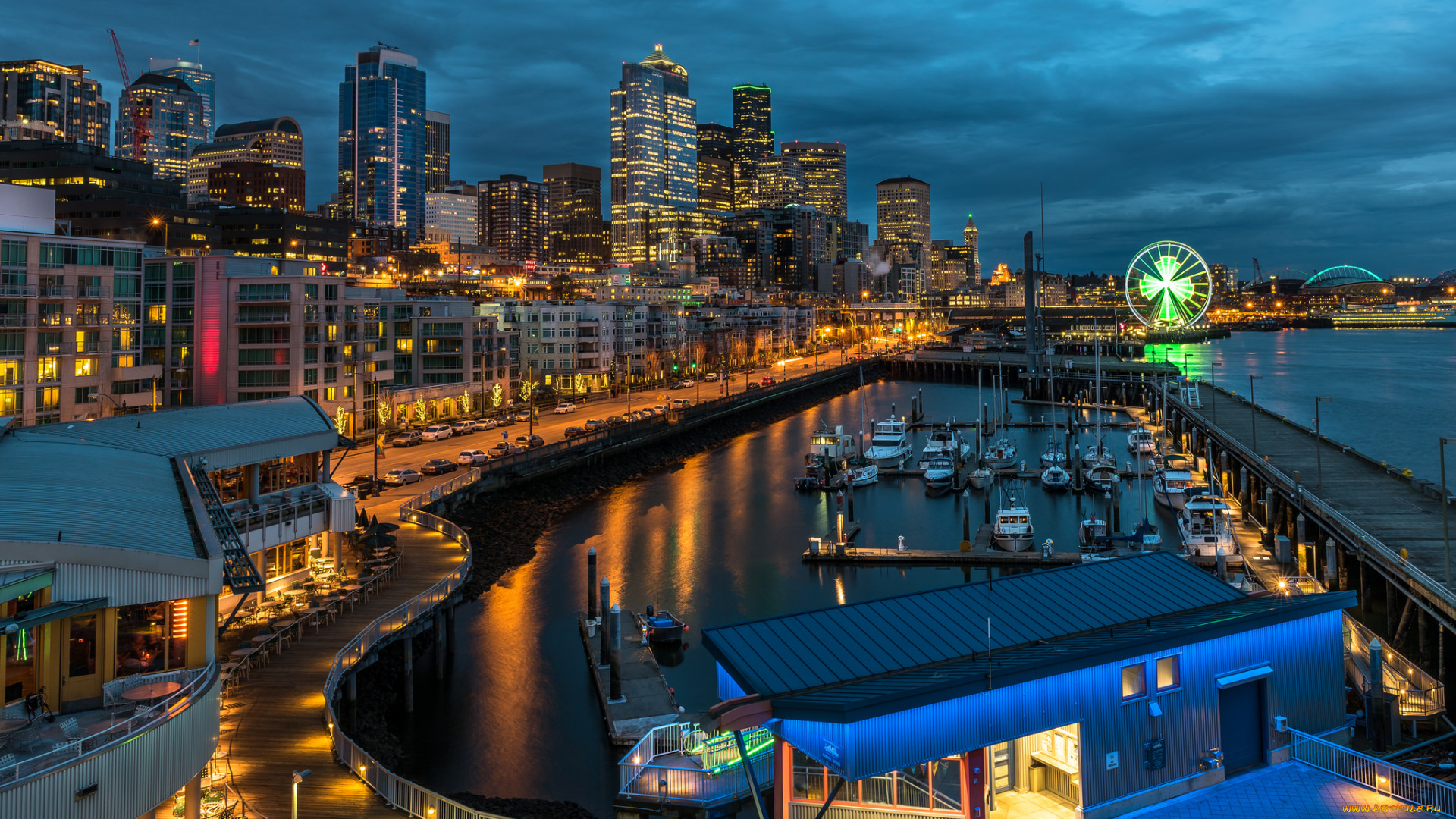 seattle, города, сиэтл, , сша, панорама