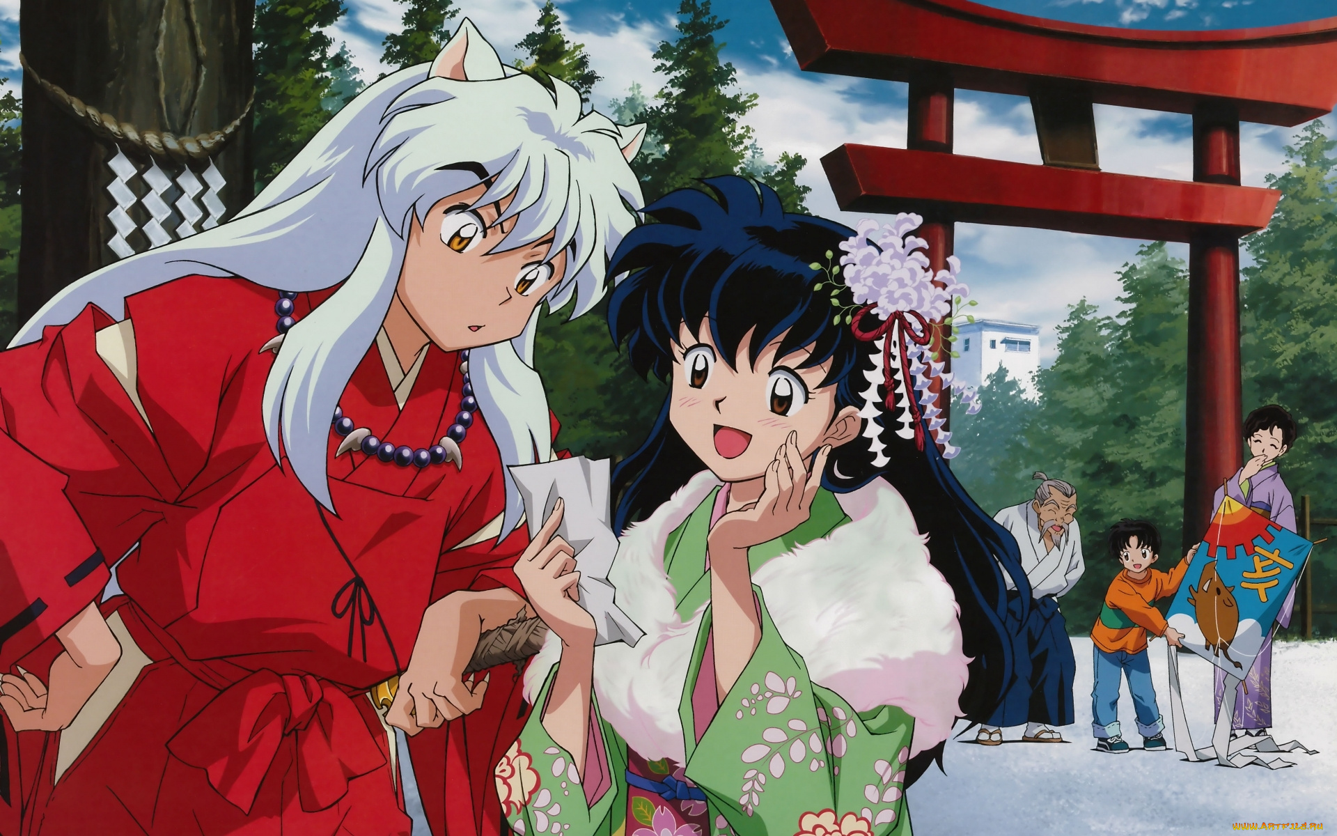 аниме, inuyasha, инуяша, кагоме