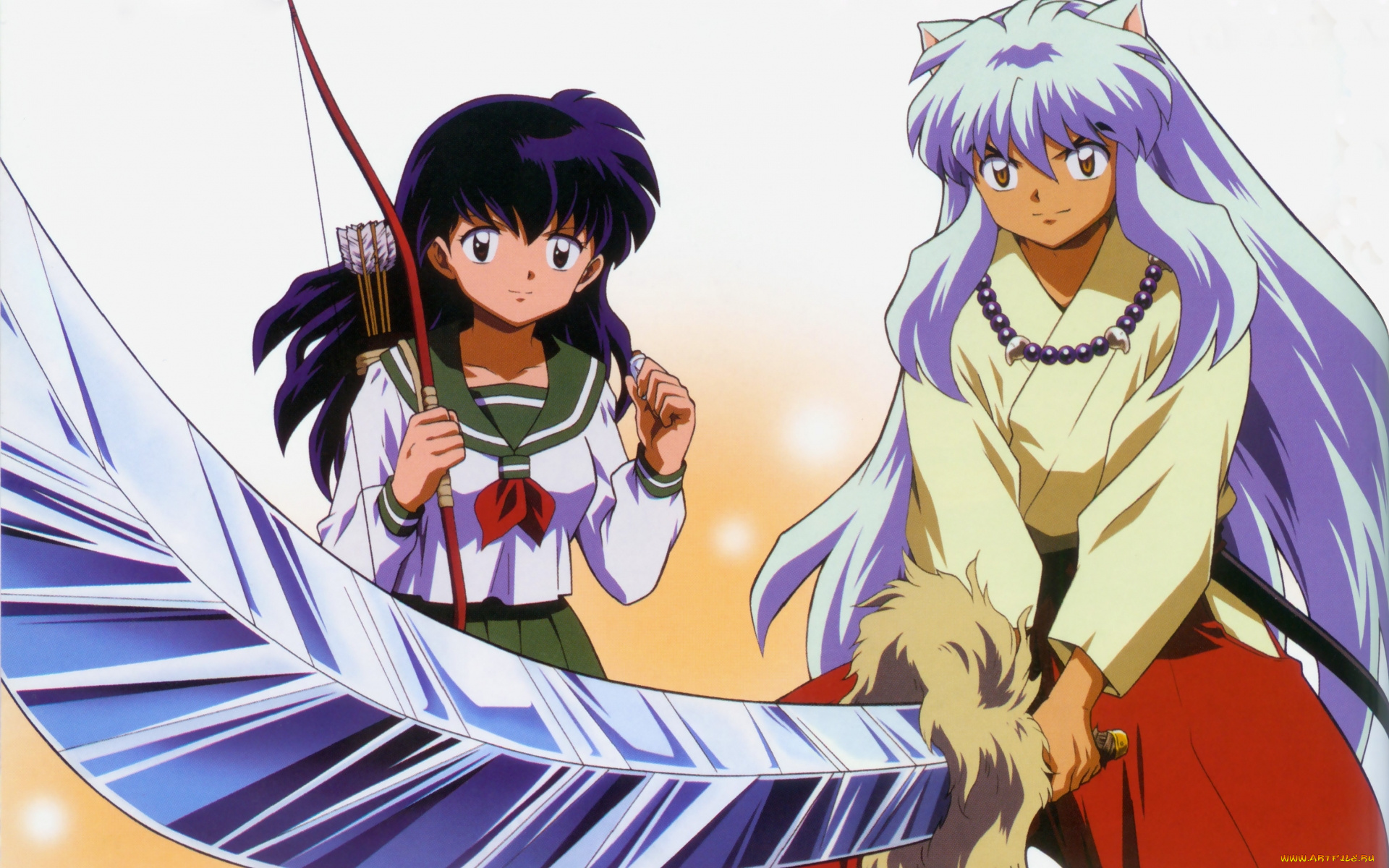 аниме, inuyasha, кагоме, меч, тессайга, инуяша