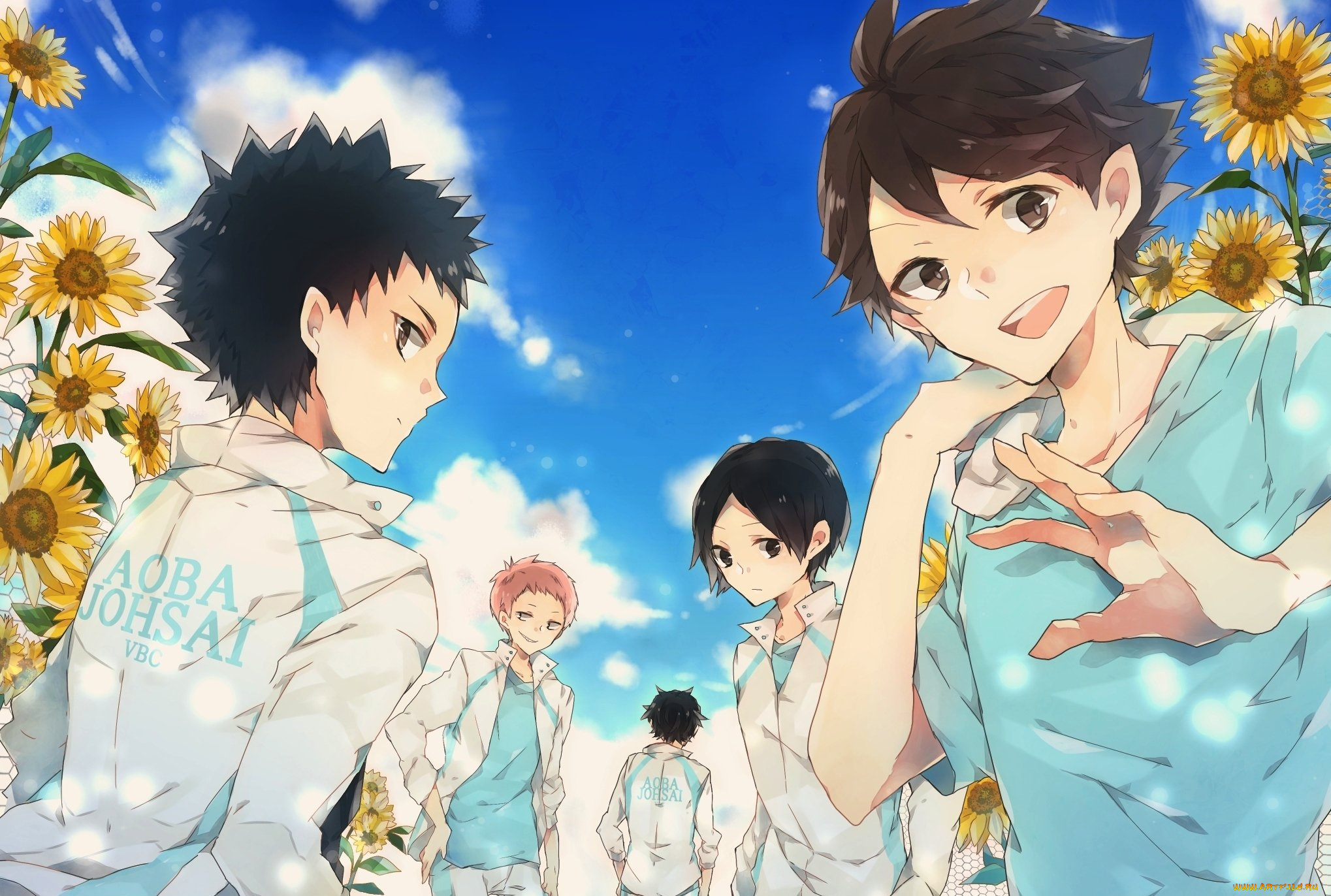 аниме, haikyuu, арт, парени, волейбол