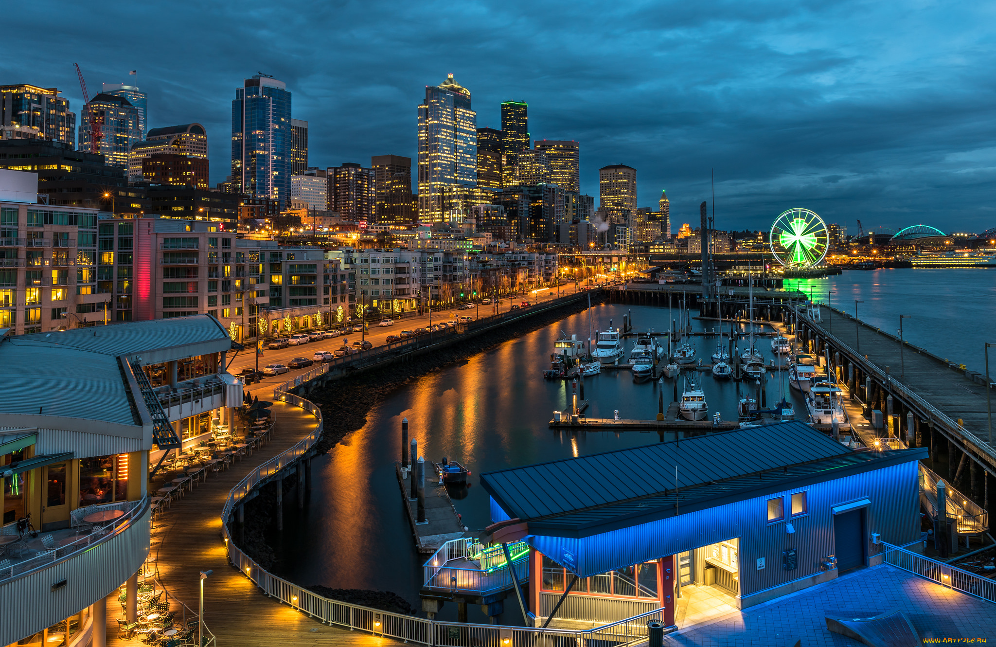 seattle, города, сиэтл, , сша, панорама