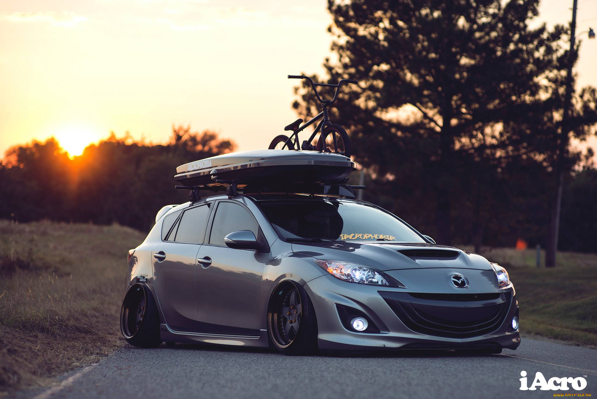 автомобили, mazda, slammed, 3
