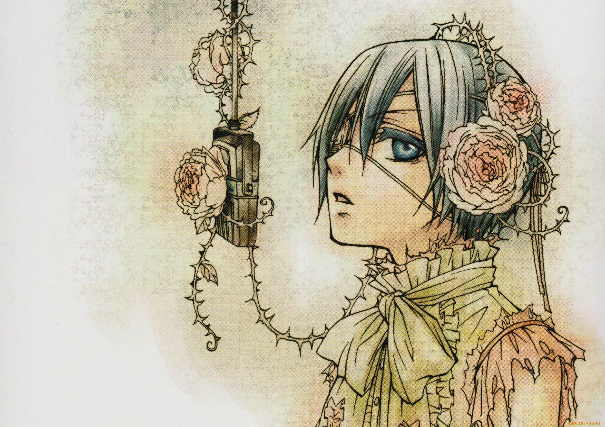 аниме, kuroshitsuji, арт, сиэль