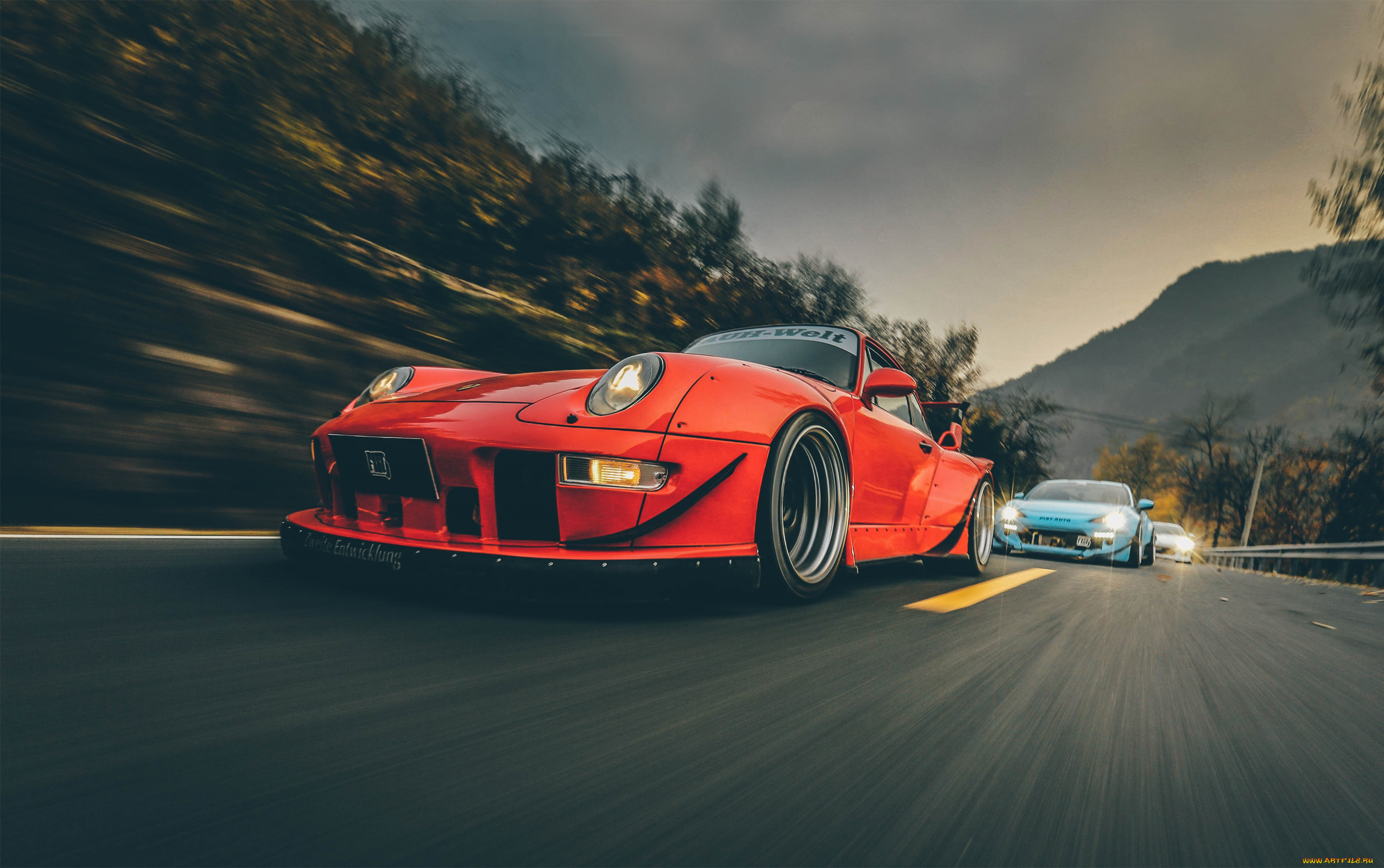 автомобили, разные, вместе, threes, speed, lexus, porsche, road