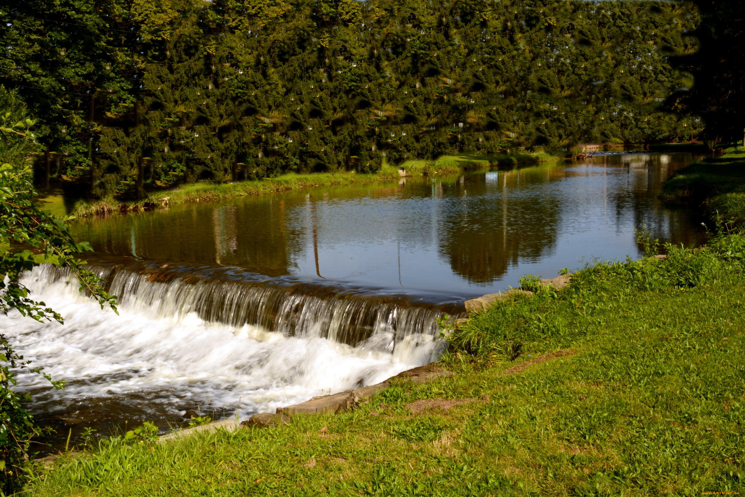 природа, водопады, река