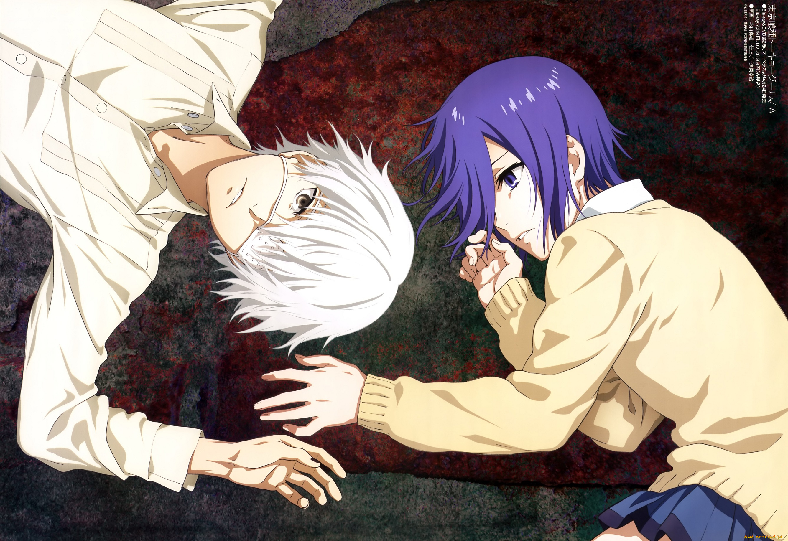 аниме, tokyo, ghoul, токийский, гуль, арт, канеки, тока