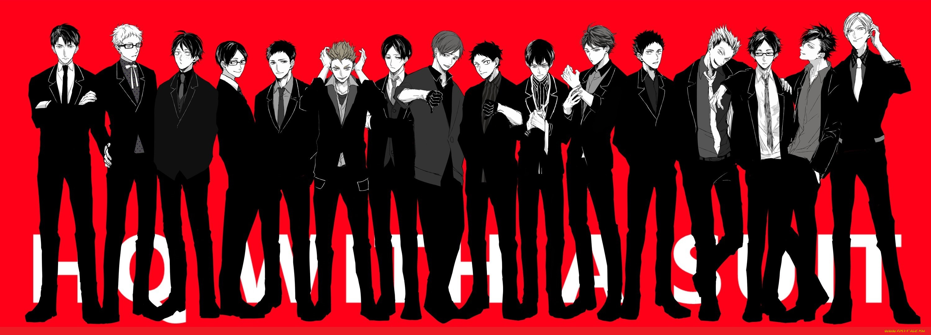 аниме, haikyuu, волейбол, парени, арт