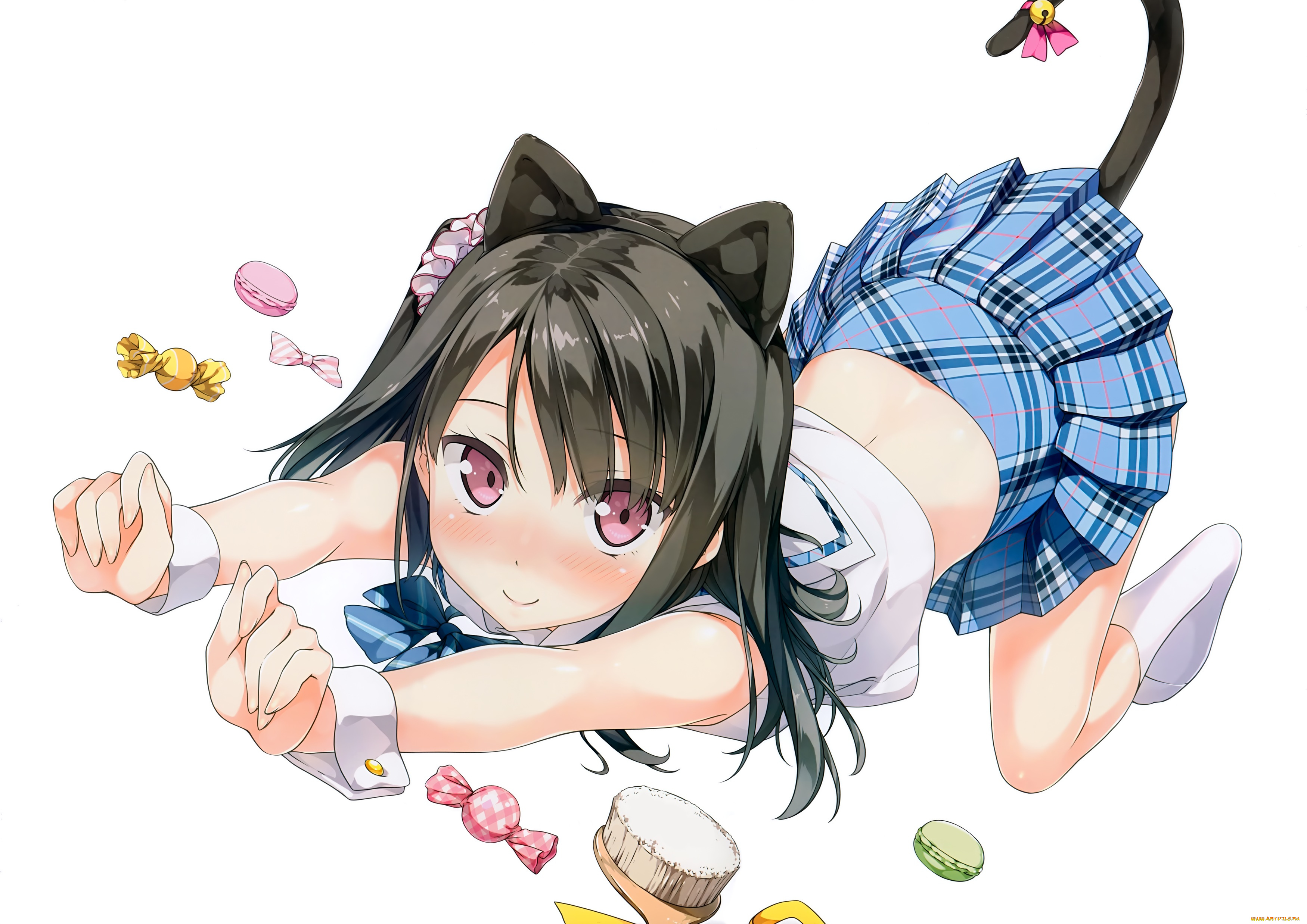 аниме, kantoku, , artbook, конфеты, девочка, арт