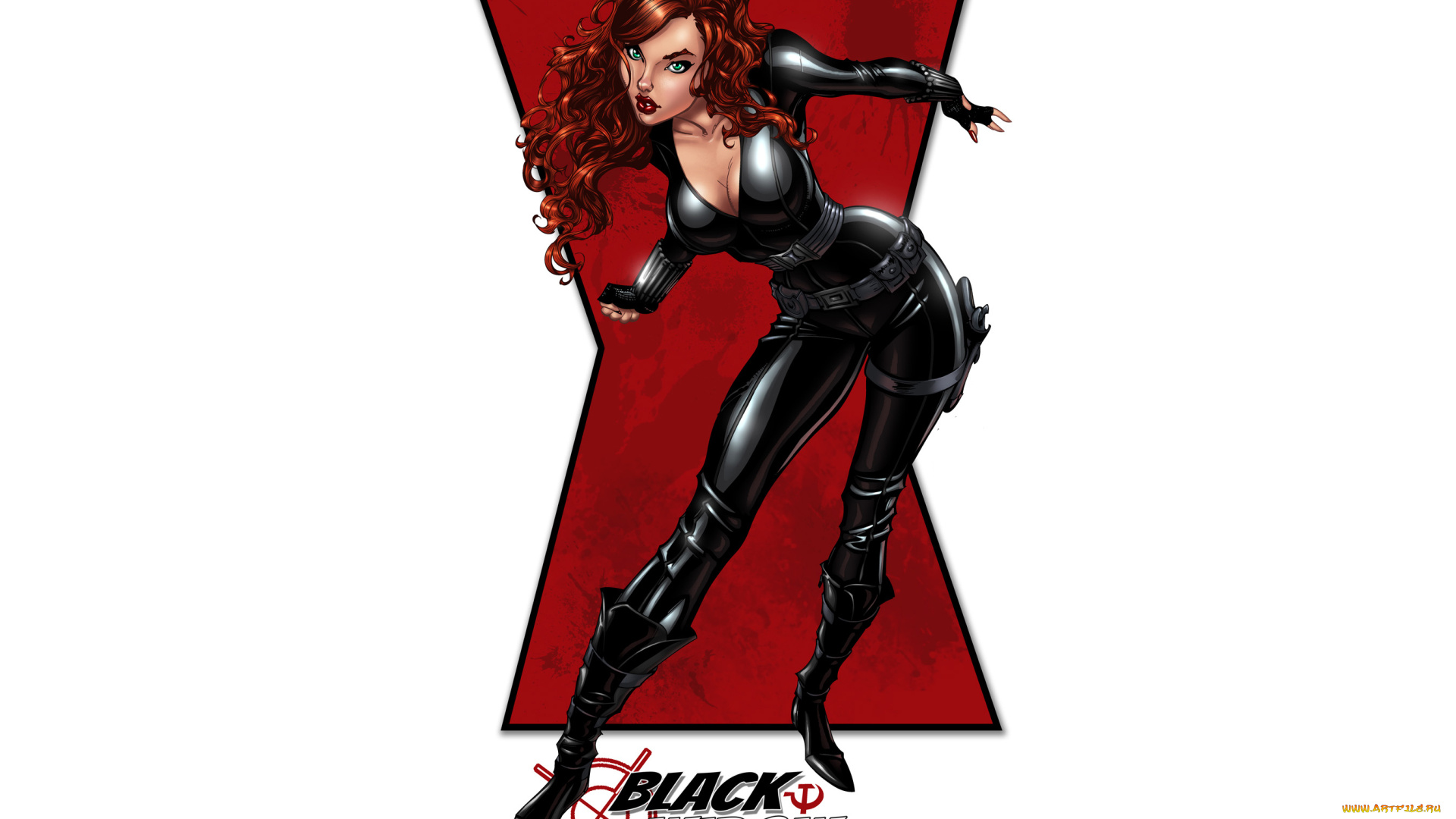 рисованное, комиксы, взгляд, девушка, фон, униформа