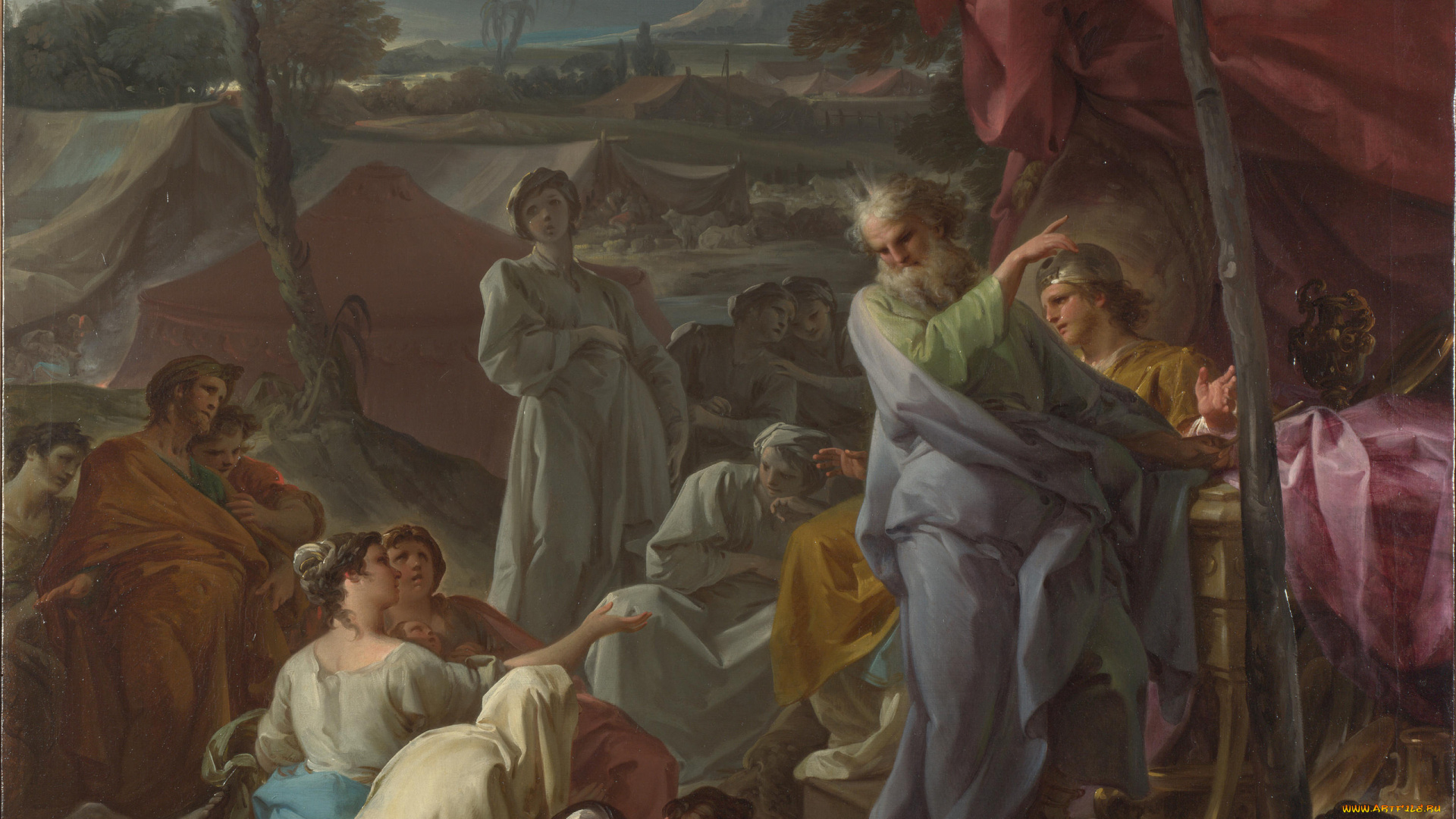 рисованное, живопись, жанровая, картина