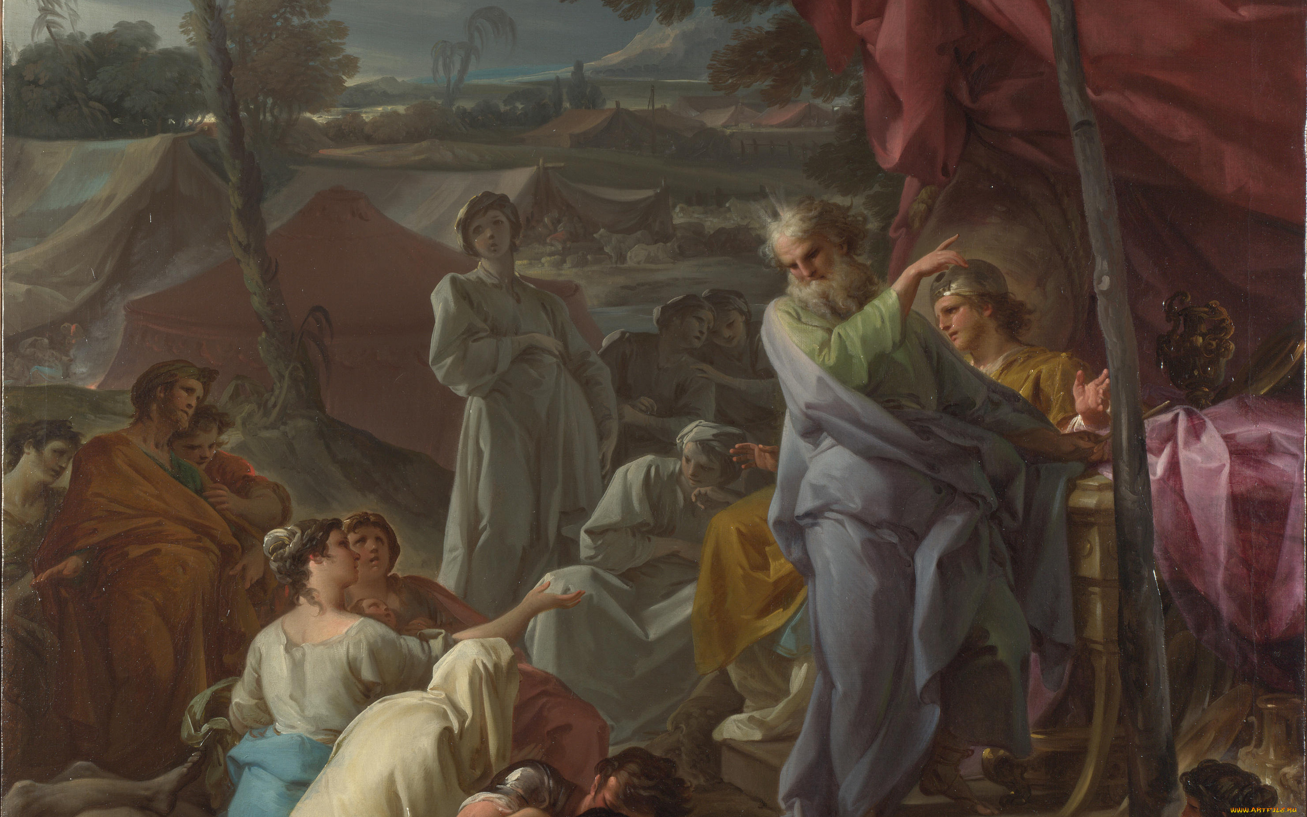 рисованное, живопись, жанровая, картина