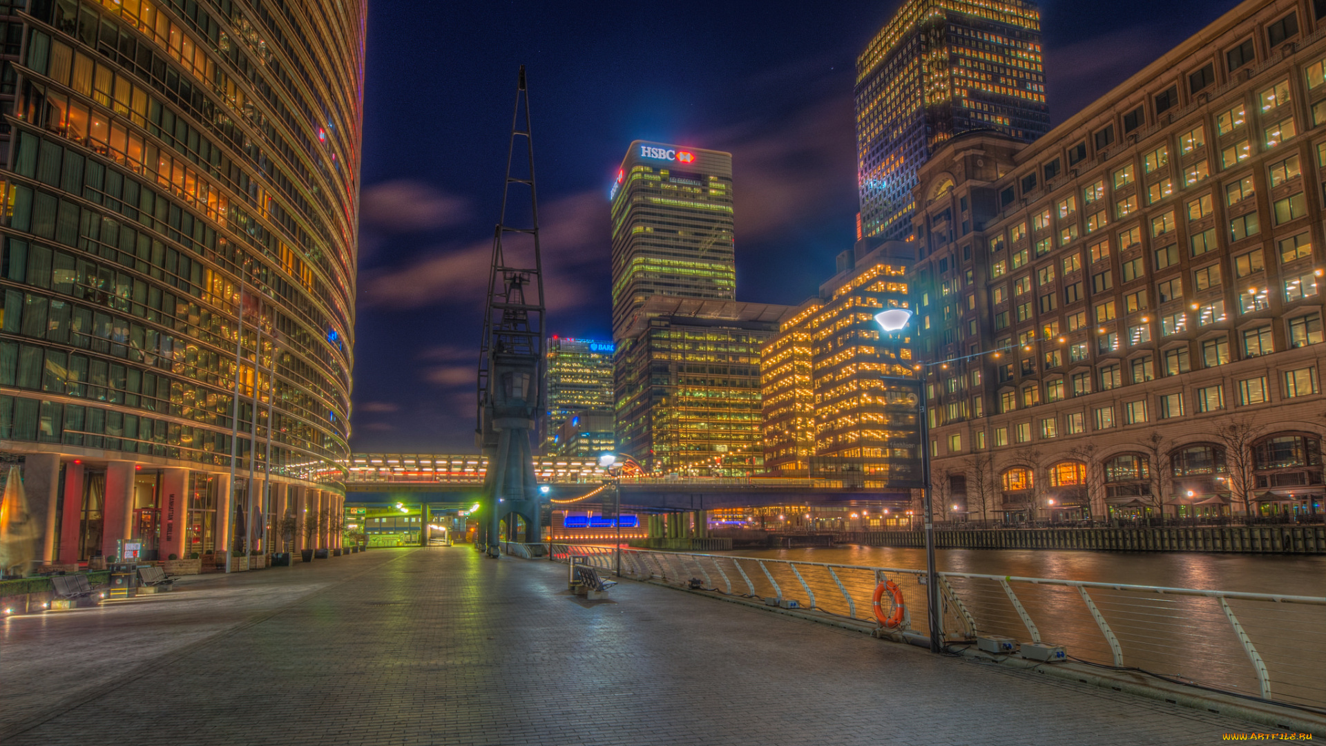 canary, wharf, london, города, лондон, , великобритания, простор