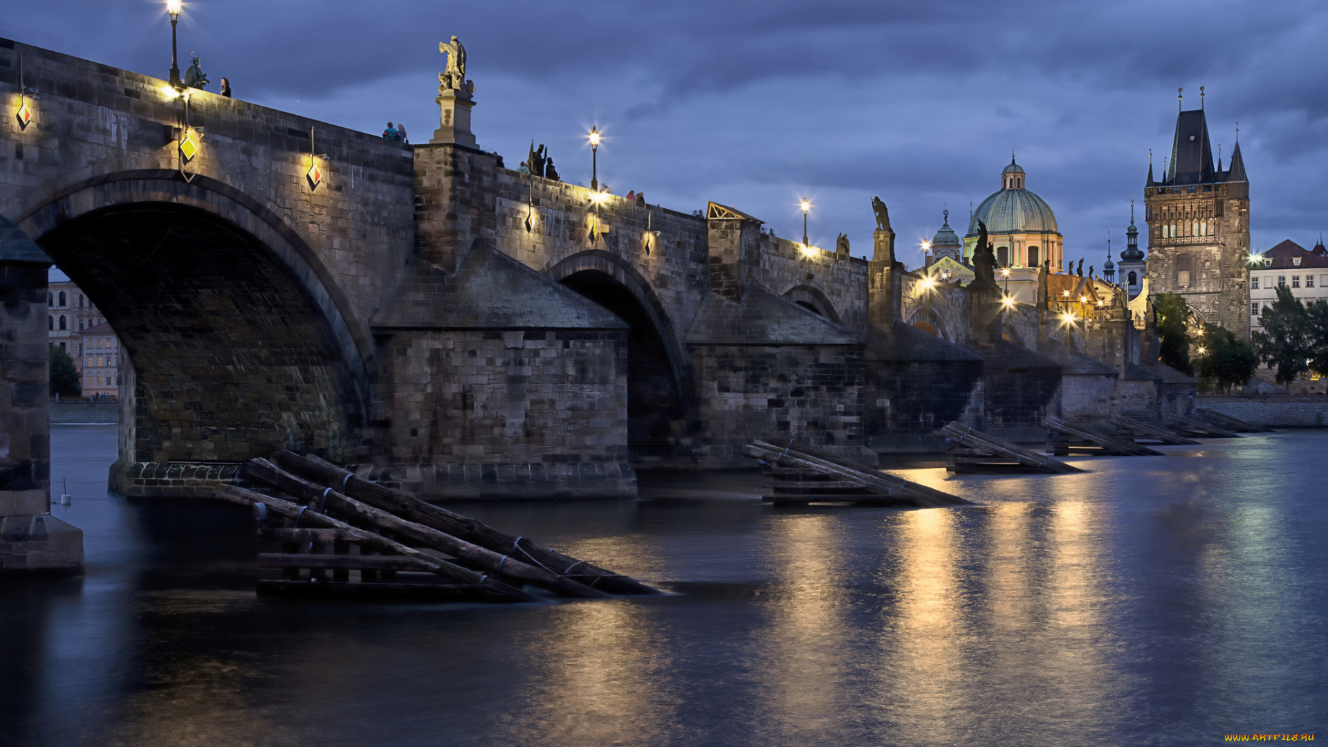 charles, bridge, города, прага, , Чехия, простор