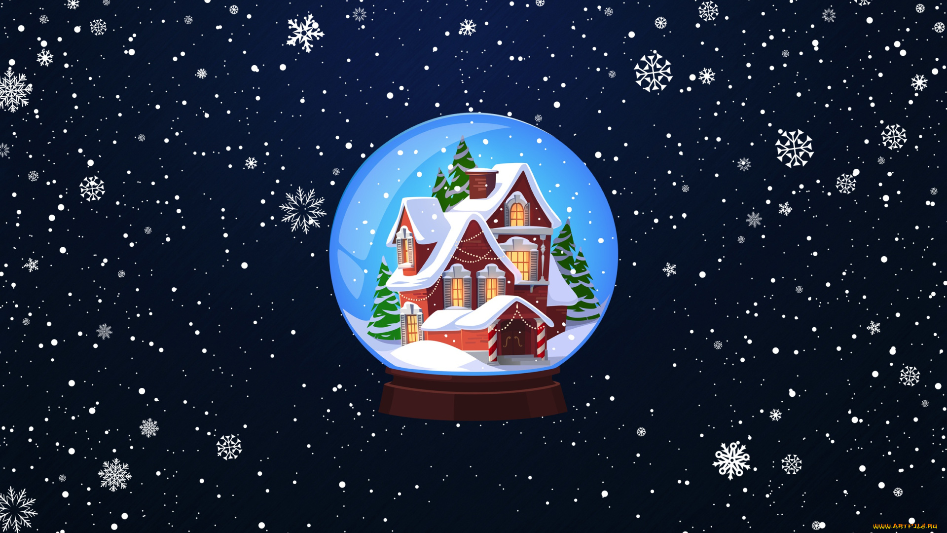 праздничные, векторная, графика, , новый, год, зима, фон, рождество, стеклянный, шар, новый, год, настроение, дом, праздник, минимализм, снег