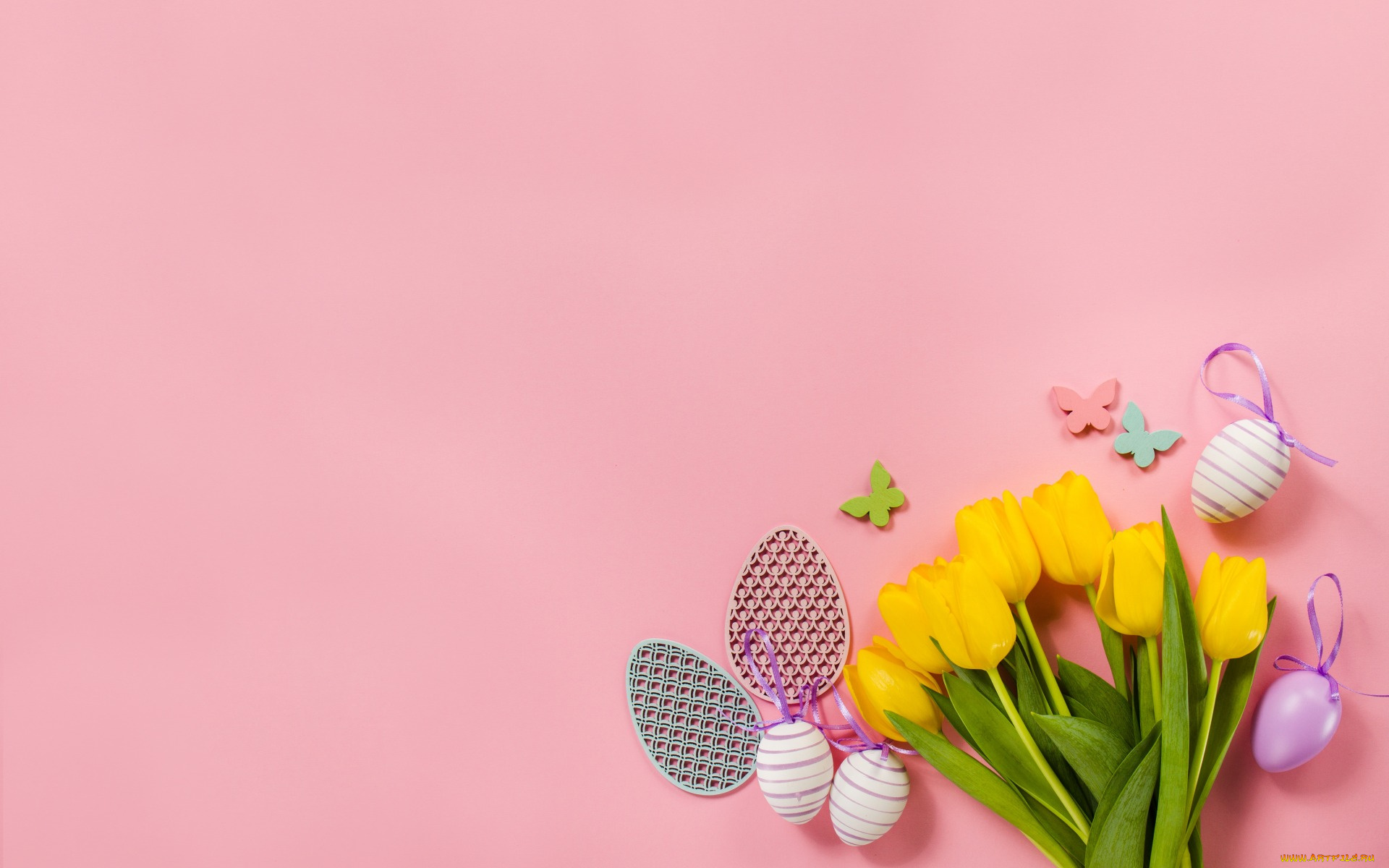 праздничные, пасха, декор, flowers, celebration, тюльпаны, pink, easter, holiday, flower