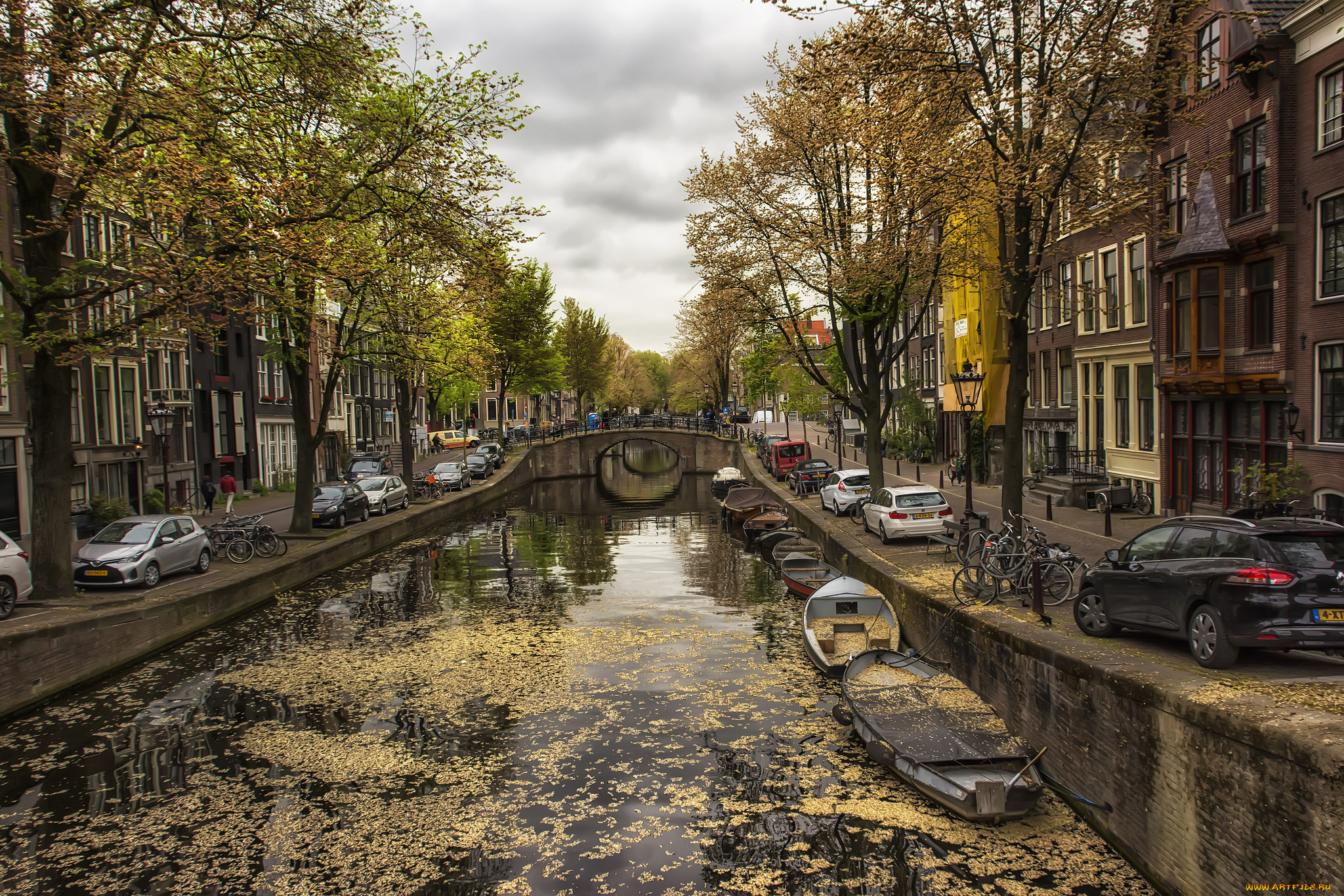 canal, in, amsterdam, города, амстердам, , нидерланды, простор